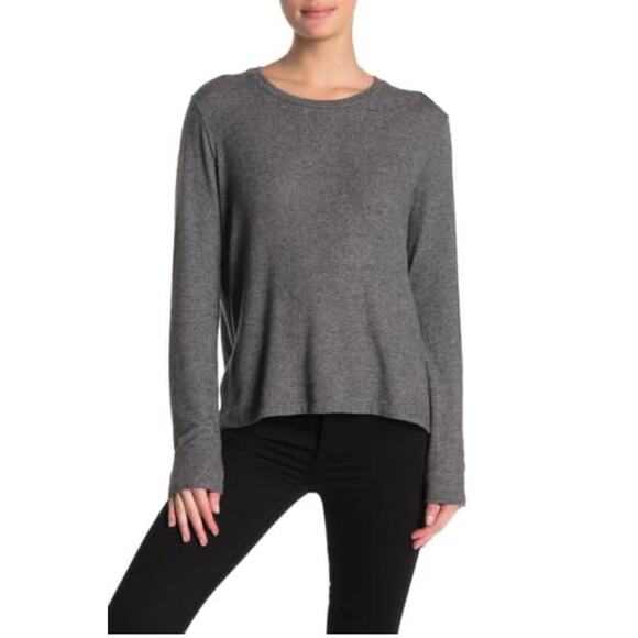 PST NWT Heathered Brush Knit Vent Gray Pullover XS - Picture 7 of 7